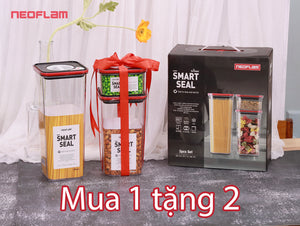 Mua 1 tặng 2 hộp đựng thực phẩm Smart Seal vuông