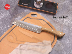 Dao Santoku 7" cán gỗ iMat