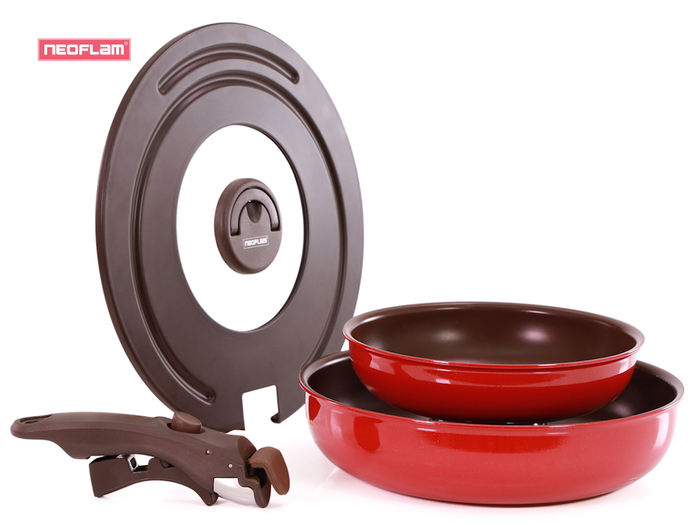 Cặp chảo chiên Miris cán rời 20/26cm