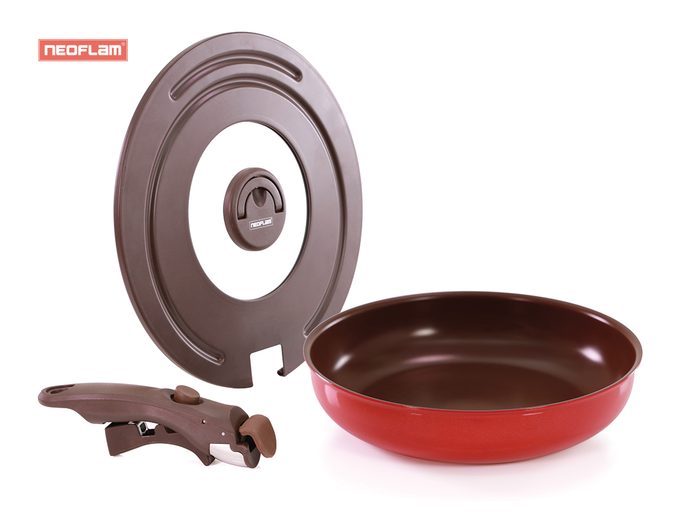 Chảo chiên Miris cán rời 28cm/Cán/Nắp