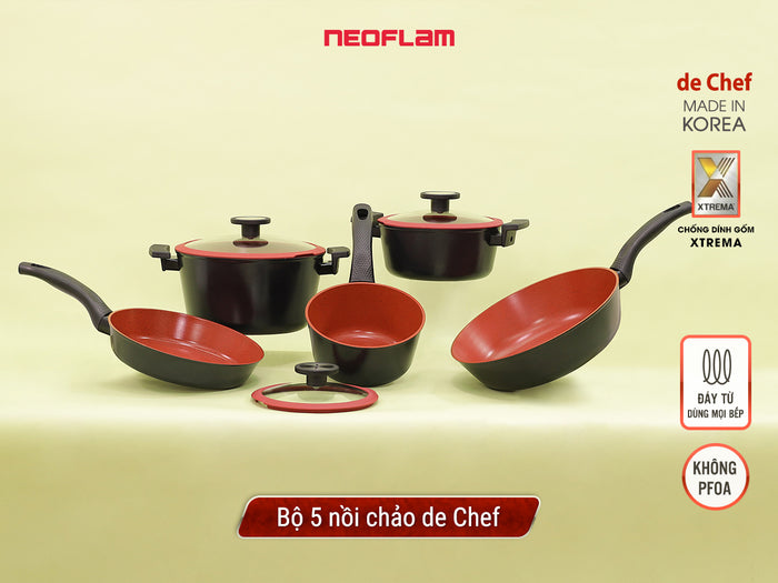 Bộ 5 nồi chảo de Chef